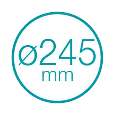 245mm