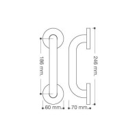 asa de seguridad acero inoxidable Ø25mm - 25cm | sanidek