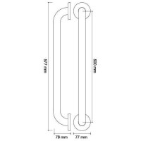 asa de seguridad acero inoxidable Ø32mm - 50cm | sanidek