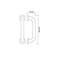 asa de seguridad acero inoxidable Ø25mm - 25cm kauta | sanidek