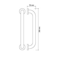 asa de seguridad acero inoxidable Ø25mm - 35cm kauta | sanidek