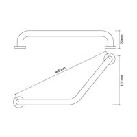 asa de seguridad curva Ø25mm - 45cm kauta | sanidek