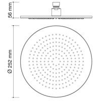 difusor ducha slim Ø252mm | sanidek