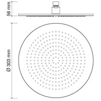 difusor ducha slim Ø303mm | sanidek