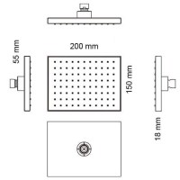 difusor de ducha quadro | sanidek