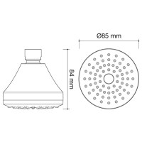 difusor de ducha open Ø85mm | sanidek