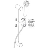 soporte ducha ratio para barra deslizante | sanidek