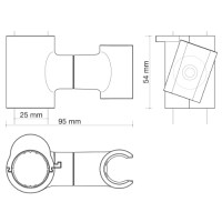 soporte ducha ratio para barra deslizante | sanidek