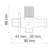 llave de escuadra con soporte nur | drena