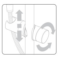 soporte ducha unic para barra deslizante | sanidek