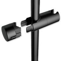 soporte ducha practic black para barra deslizante | sanidek