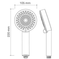 mango ducha edo3 cromo | sanidek