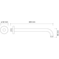 brazo de ducha 20-320mm | sanidek