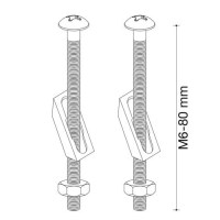 juego tornillos 80mm fijación tapa wc topfixing | sanidek