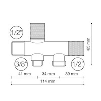 llave escuadra doble nur | drena